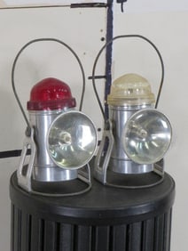 2 Vintage Railroad Lanterns, Made in US (Dorco MFG INC)(ONE$)