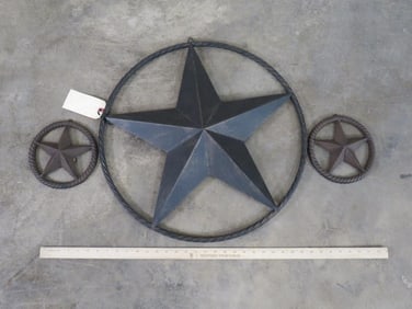 3 Metal Stars w/Hangers (ONE$) DECOR