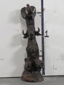 Big 5 Carved Wood Statue AFRICAN ART