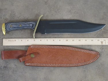 XL Knife w/Wooden Handle and Leather Sheath KNIVES