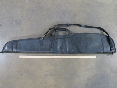 Very Nice Brand New Black Leather Rifle Case GEAR