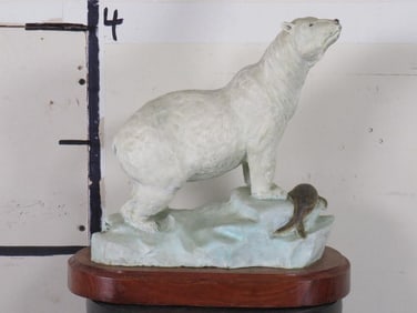 Original Casting 9/9 Solid Bronze (wood base) by Artist Ronald Sweeten "Artic Night" 1987