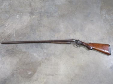 Antique Double Barrel Non Working 12 Gauge Shotgun (American Gun Co. New York) ANTIQUES