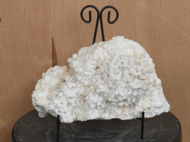 Beautiful White Argonite/Natural Kokoweef Formation/Cluster w/Stand ROCKS & MINERALS