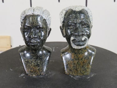 2 Miniature Stone Busts(ONE$) AFRICAN ART