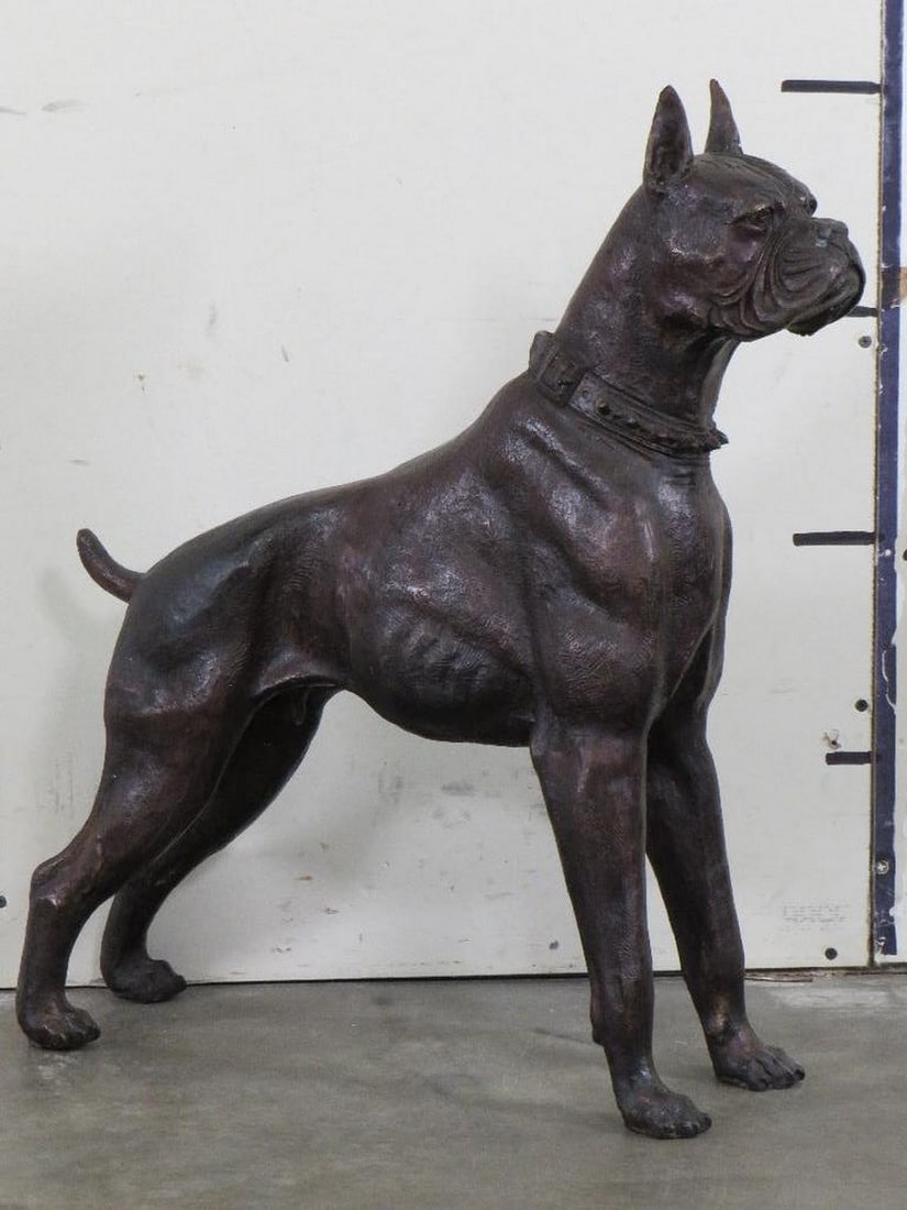 Big Bronze Dog Statue (Boxer) BRONZE ART (1 of 8)