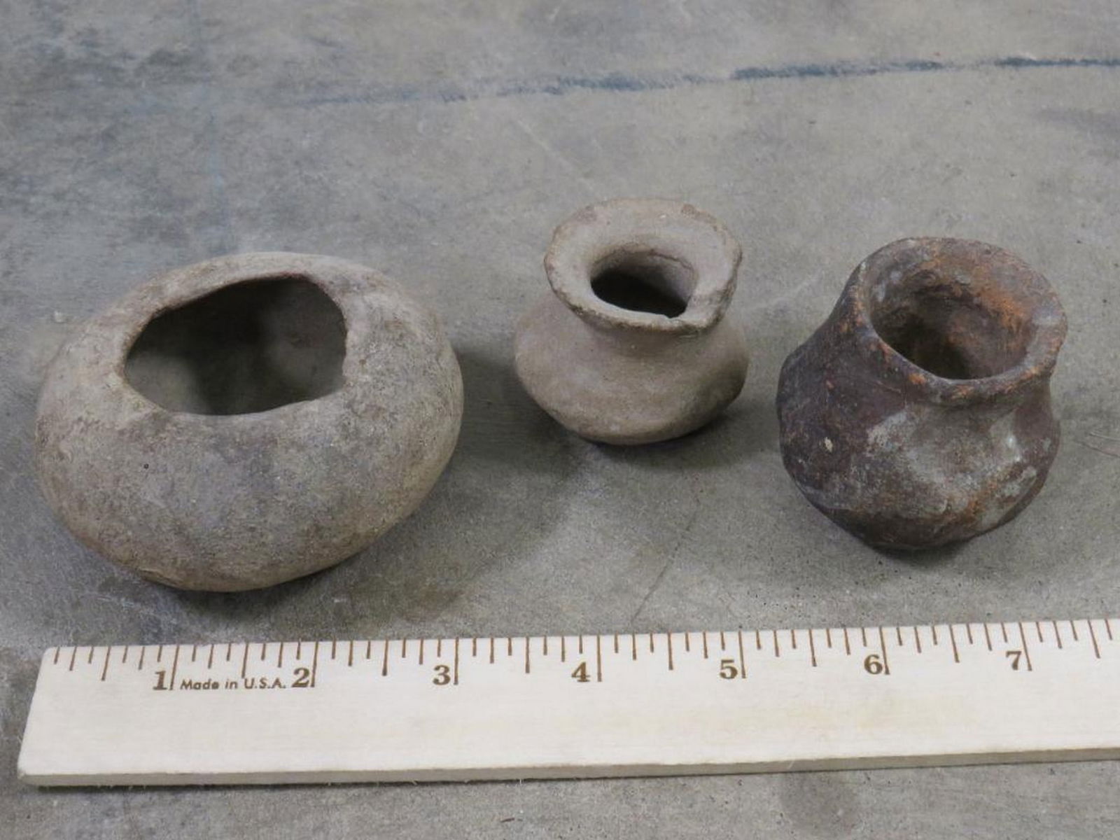 3 Small Clay Pots, Believed to be Ancient Artifacts, not verified (ONE$) (1 of 3)
