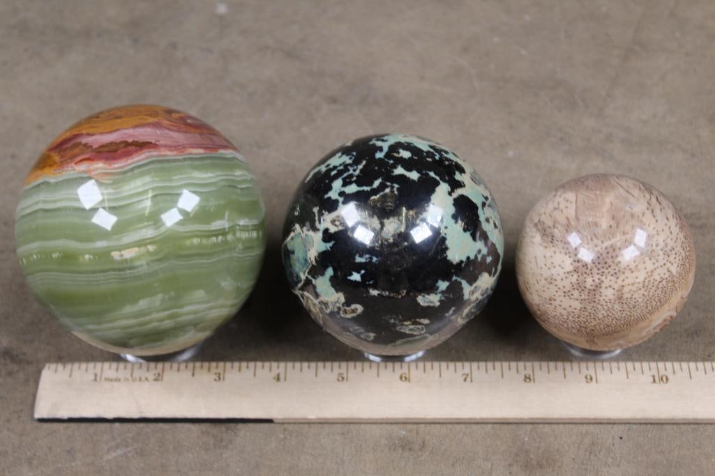 3 Semi-Precious Polished Mineral/Stone Sphere's, Orbs, Balls (ONE$) ROCKS MINERALS FOSSILS (1 of 5)
