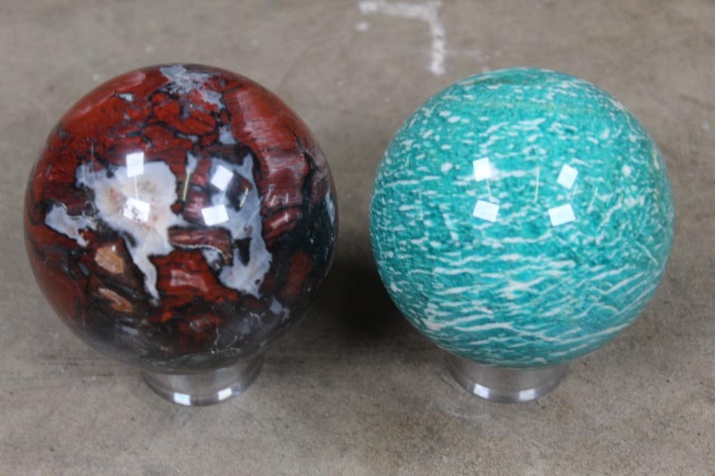2 Semi-Precious Polished Mineral/Stone Sphere's, Orbs, Balls (ONE$) ROCKS MINERALS FOSSILS (1 of 5)