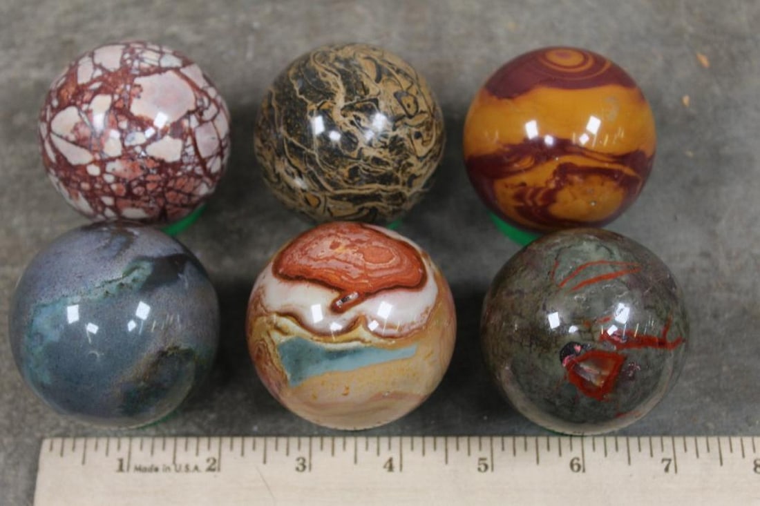 6 Formed & Polished Semi-Precious Mineral Stone Sphere's, Orbs, Balls(ONE$) ROCKS MINERALS FOSSILS (1 of 8)