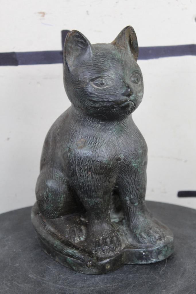BRONZE Sitting CAT Sculpture, Weight 3lbs 6oz (1 of 6)