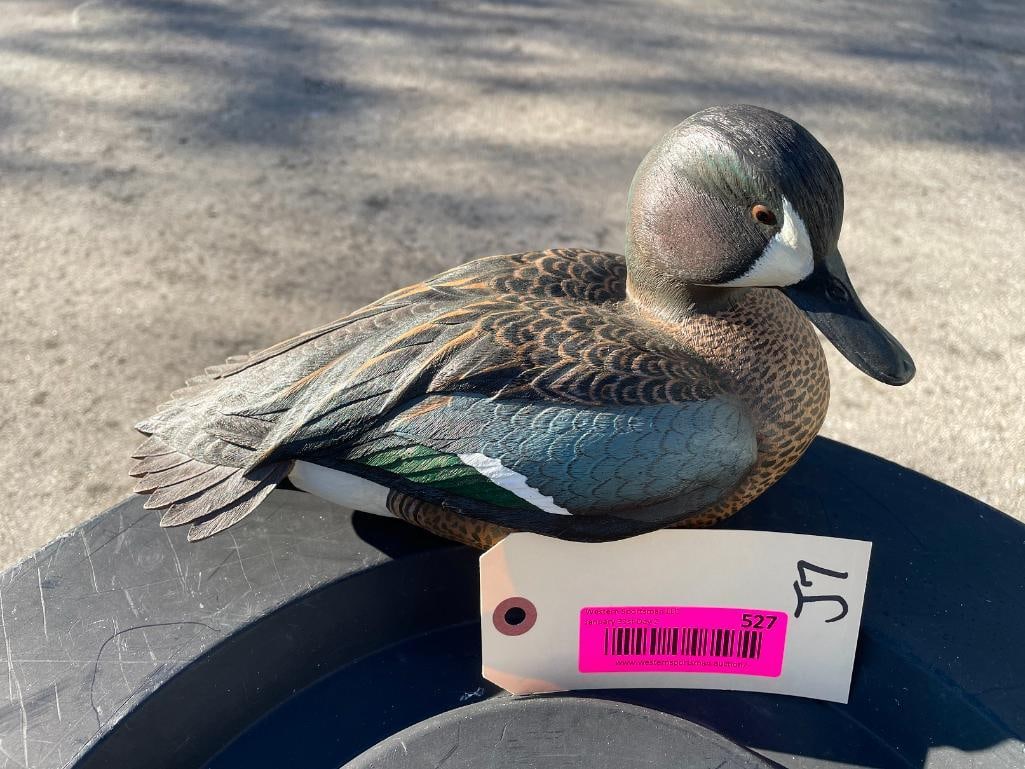 Beautiful BLUE WING TEAL, Duck Decoy Sculpture by Master Carver Sam Nottleman. #1309/2900 (1 of 5)