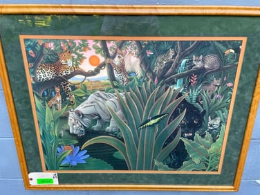 Big Cat PRINT signed, "Giusti" Beautiful Colors