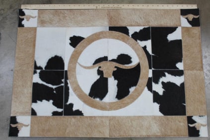 *BRAND NEW* Patchwork COWHIDE Rug with Anti-slip Carpet Backing