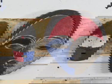 2 Wooden AFRICAN MASKS, Hand Carved and Painted