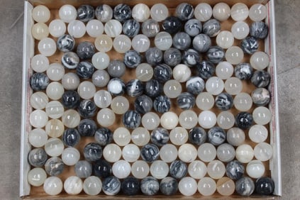 12lbs 8oz of ONYX Semi-Polished Mineral Spheres/ORBS/Crystal Balls from Mexico. All between