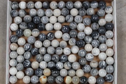 12lbs 5oz of ONYX Semi-Polished Mineral Spheres/ORBS/Crystal Balls from Mexico