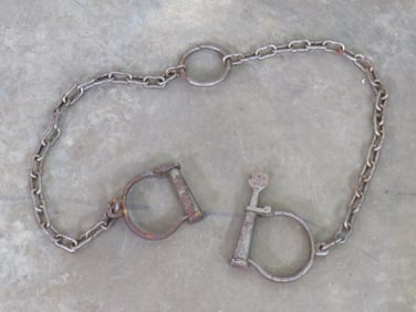 Antique IRON Prison Shackles for Legs or Wrists