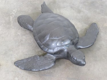 Very Nice and Big BRONZE SEA TURTLE Statue. Wt: 14.5lbs