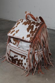 *BRAND NEW* Genuine COWHIDE Leather Backpack with Fringe
