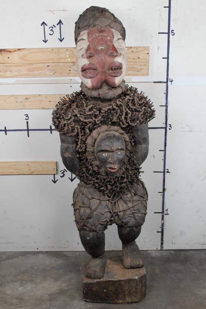 XXL 5 Foot ETHNOGRAPHIC NAIL FETISH Statue from the Congo (1 of 14)