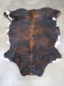 *BRAND NEW* Beautiful Brindle with White Cowhide Rug