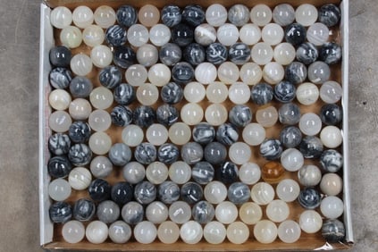 12lb 9ozs of ONYX Semi-Polished Mineral Spheres  from Mexico
