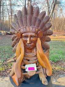 Awesome detailed Wooden Indian, or Native American Art for Collectors