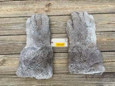 Large and Heavy Duty Long RABBIT FUR MITTONS