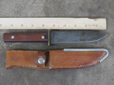 Antique (1920-1940) "CASE TESTED XX" Knives with Leather Sheath