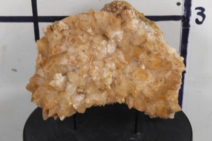 Natural Honey and White CALCITE CRYSTAL CLUSTER aka "Dogtooth" with Stand. WT:18lbs 10oz