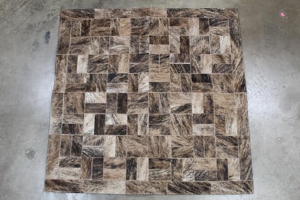 BRAND NEW Patchwork COWHIDE Rug with Anti-Slip Carpet Backing