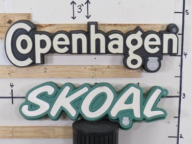 2 Tobacco Store Advertisement Signs. COPENAGEN & SKOAL for One Price
