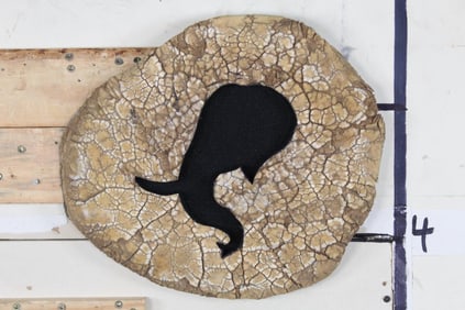 ELEPHANT FOOT SOLE, with an elephant silhouette and wall hanger
