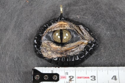 Real Skin CROCODILE Eye Pendant for a necklace