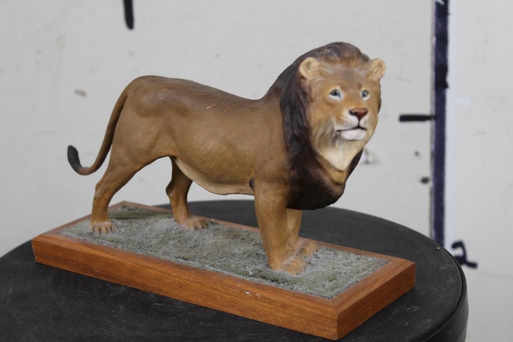 Hand Painted LION Statue made from Resin by Louis Paul Jonas Studios (1 of 7)