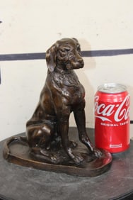 Sitting DOG BRONZE Sculpture, Weight: 4 lbs 13 oz