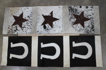 2 Decorative Patchwork COWHIDE Table Runners  (ONE$)