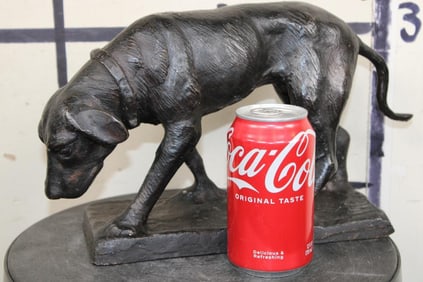 Hunting DOG BRONZE Sculpture, Weight: 8 lbs 1 oz