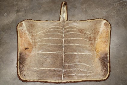 Felted KUDU Back Hide Rug with a Canvas Backing