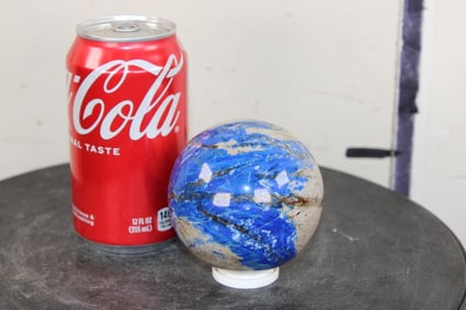 Polished BLUE LAPIS LAZULI and PYRITE Sphere