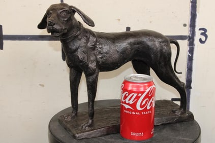 Standing LABRADOR/Hunting DOG BRONZE Sculpture, Weight: 7 lbs 2 oz