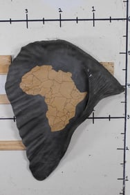 Reproduction ELEPHANT Ear Painted with Africa and its Countries