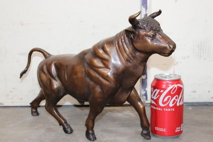 Walking BULL BRONZE Sculpture, Weight: 5 lbs 7 oz