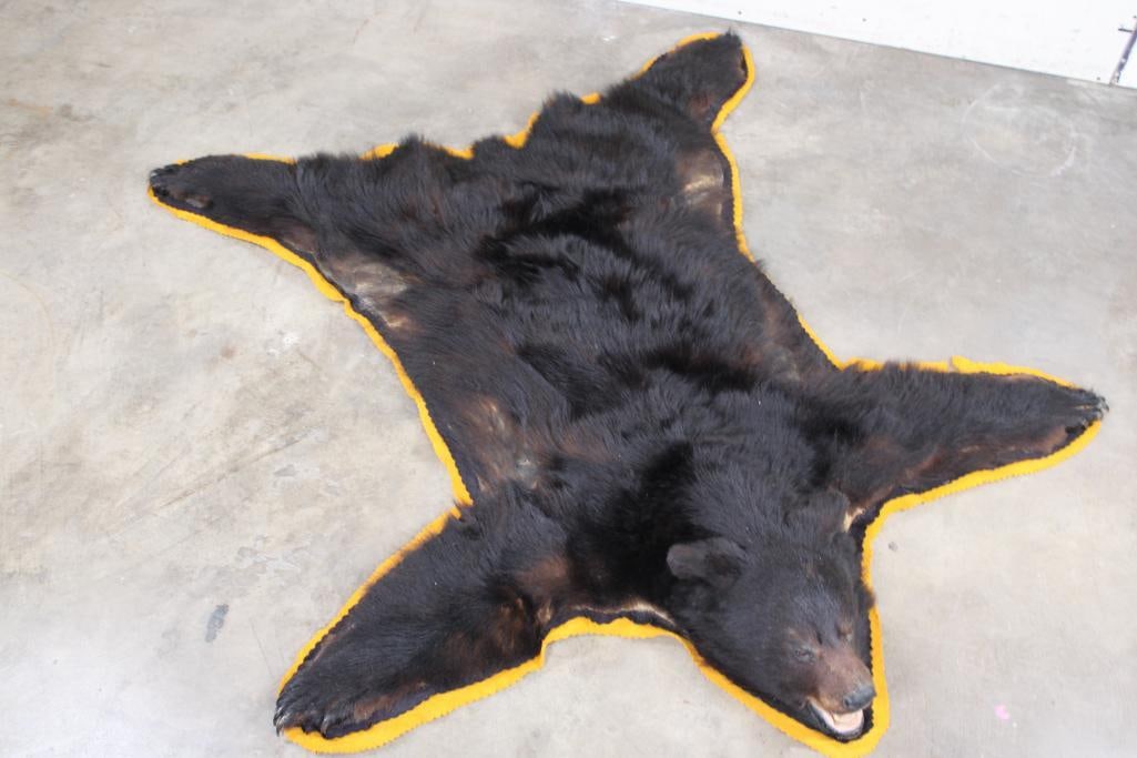 Double Felted BLACK BEAR RUG (1 of 12)