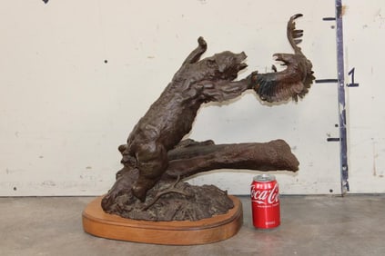 XL Original BRONZE Sculpture by Johnathan Bronson, Numbered #4/24. Weight: 54 lbs 13 oz