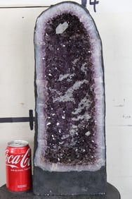 Big 28 lb AMETHYST and Clear Quartz Crystal Geode Cathedral