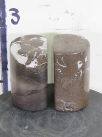 Polished AGATE and CLEAR QUARTZ Bookends