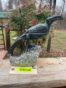 Beautiful STONE CARVING of an African Bird, or Toucan