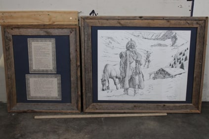 (2) Signed and Framed Lithograph Prints by Fort Worth, TX artist Dan Brewer aka "Buffler" (ONE$)
